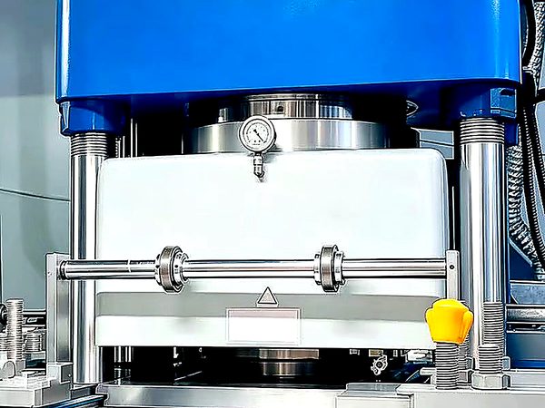 Hydraulic compression molding press for silicone products