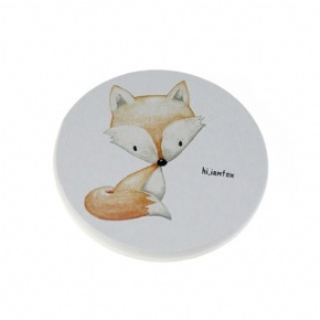 Cute fox custom coaster